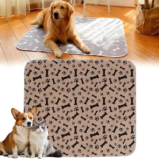 Puppy Pads with pheromones, Elite Pads for Cats, Washable Puppy Pads for Dogs and Cats, Leak-Proof & Anti-Slip Pet Training Pad for Home & Travel(Brown-A, L: 31.5" × 27.6")