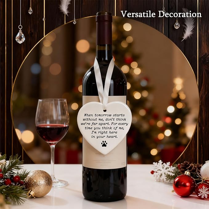 Pet Memorial Gift, Dog Sympathy Gift, Pet Memorial Ornament, Dog Loss Keepsake, When Tomorrow Starts Without Me Memorial Quote, Remembrance Ornament In Loving Memory (When Tomorrow)