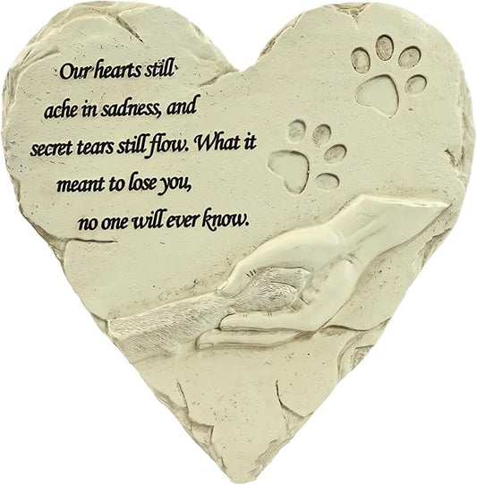 Pet Memorial Stone, Loss of Dog Sympathy Gift, Cat & Dog Passing Away Gift, Pet Loss Sympathy Gifts, Garden Stone for Pet Remembrance, Grave Marker Headstones for Dogs Cats(Yellow)
