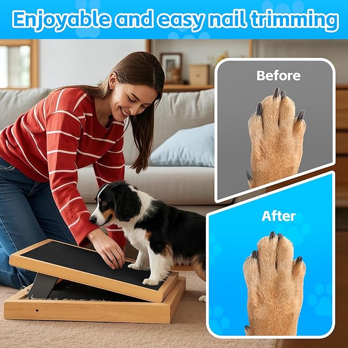 Pet Nail Self Adhesive Replacement Emery Paper, Eases Dog Nail Trimming Anxiety, Suitable for Doors (10in*13ft, Black)