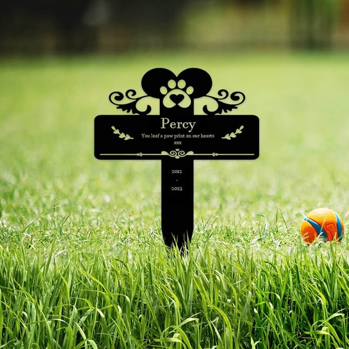 Custom Metal Dog Memorial Stake, Personalized Dog Memorial Stake, Dog Outdoor Grave Marker Metal Garden Stake, Pet Plaque Stake for Garden Yard, Loss of Dog Memorial Gift