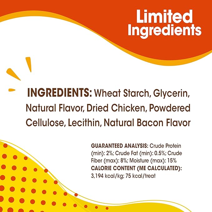Nylabone Nubz Natural Dog Chew Treats for Small Dogs, Long Lasting Dog Bones Made in USA, Chicken Flavor Breath Freshener Dental Chews, For Dogs Up to 25 lbs. (32 Count)