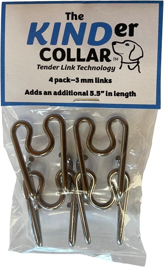 4-Pack of Medium to Large (3.0mm) Collar Links Stainless Steel