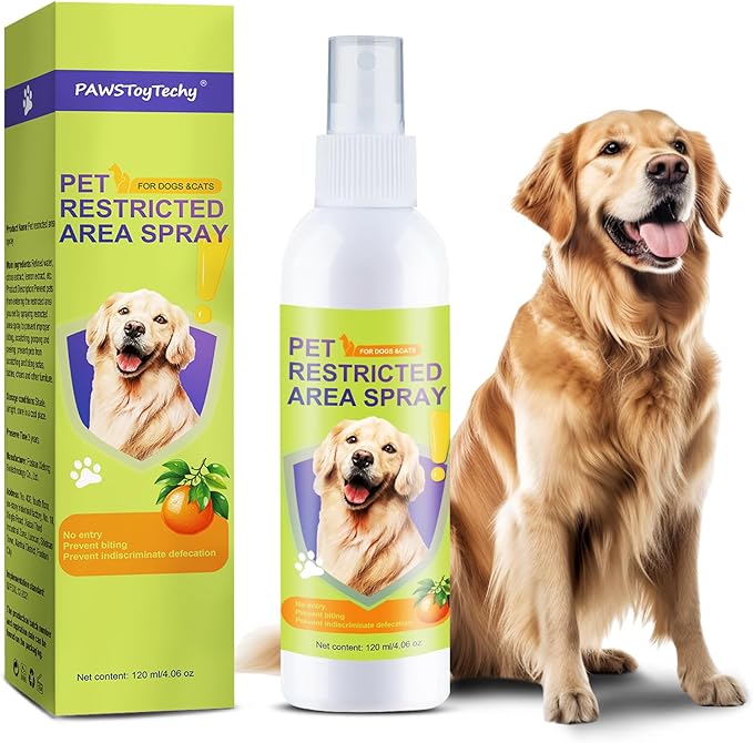 Dog Deterrent Spray and Urine Odor Eliminator Spray, Effective Spray for Furniture and Cat Litter Box Deodorizer, Training Spray for Poop, Pet Room Deodorizing Spray for Smell on Carpet