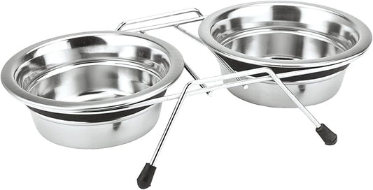 Nobby Double Bowl Stainless Steel Silent Diner, 13 cm, 0.50 Litre
