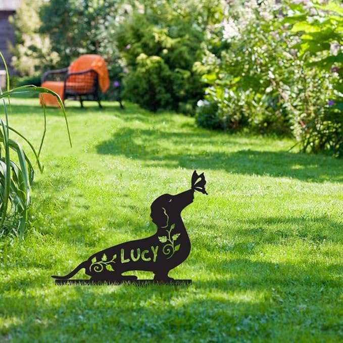 Custom Pet Grave Markers Dog Memorial Plaque, Memorial Yard Garden Outdoor Decor, Waterproof Metal Dog Grave Markers for Loss of Pets, Personalized Sympathy Remembrance Gift