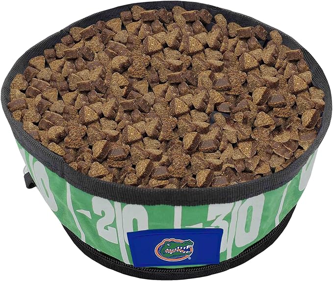 Pets First NCAA Florida Gators Collapsible Dog Travel Bowl Set, 2 Pack Food & Water Bowls for Dogs, Best Portable & Lightweight Leak-Proof Dog Bowls for Travel