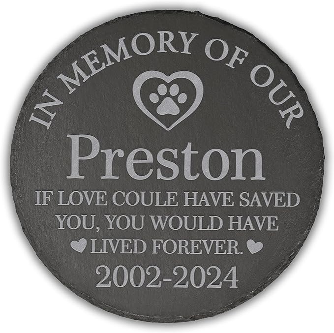Pet Memorial Gift, Pet Memorial Stone, Sympathy Gift, Personalized Pet Memorial, Memorial Gift, Dog Memorial, Cat Memorial, Memorial Stone - Lived Forever