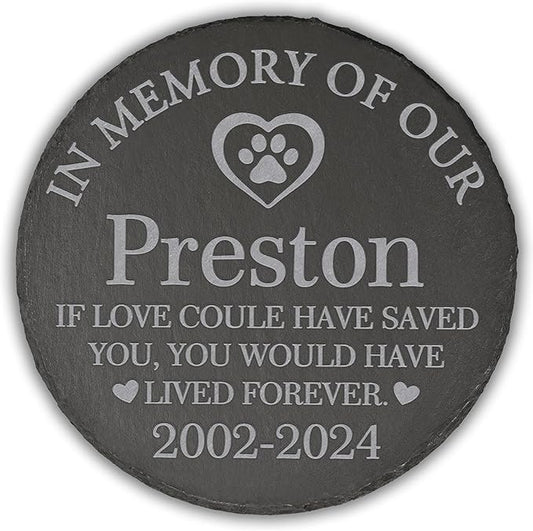 Pet Memorial Gift, Pet Memorial Stone, Sympathy Gift, Personalized Pet Memorial, Memorial Gift, Dog Memorial, Cat Memorial, Memorial Stone - Lived Forever