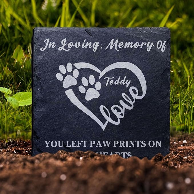 Personalized Dog Memorial Gifts for Loss of Pet Dog Memorial Stone Gifts Engraved Pet Memorial Gift for Loss of Loved One Dogs Sympathy Bereavement Gift Pet Grave Markers (Design 2)