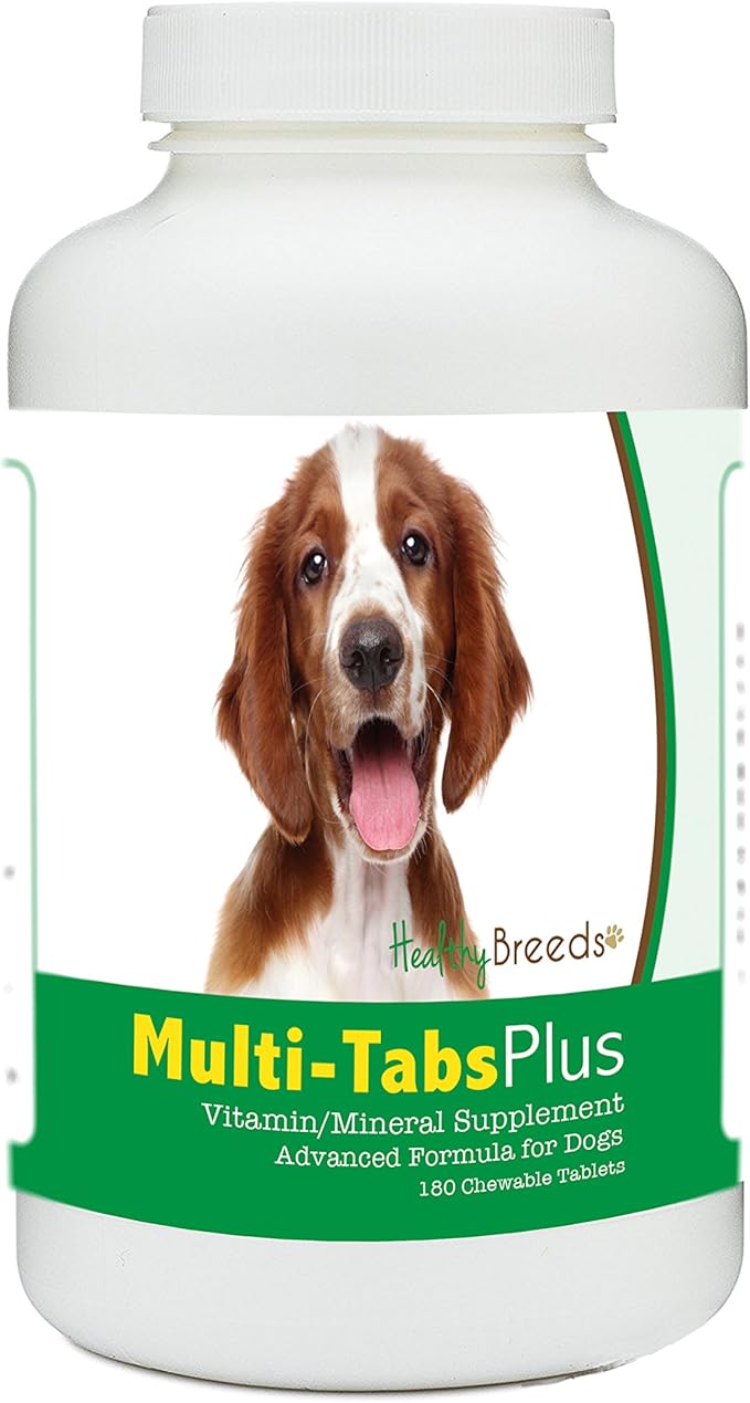 Healthy Breeds Welsh Springer Spaniel Multi-Tabs Plus Chewable Tablets - The Vitamins & Minerals Your Dog Needs to Support Better Health from The Inside Out - 180 Count