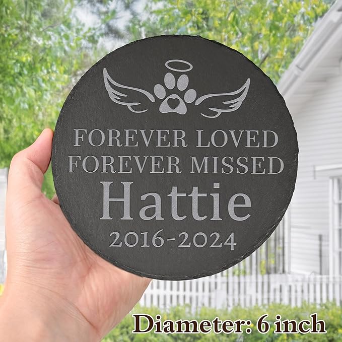 Pet Memorial Gift, Pet Memorial Stone, Sympathy Gift, Personalized Pet Memorial, Memorial Gift, Dog Memorial, Cat Memorial, Memorial Stone - Forever Loved Forever Missed