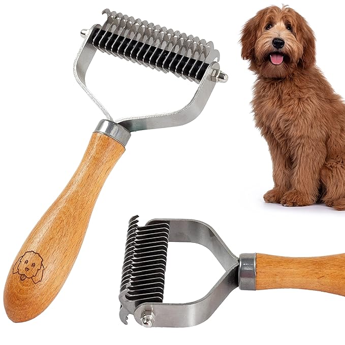 We Love Doodles Large Slicker Brush for Dogs & Dog Dematting Comb - Easily Remove Dog Tangles