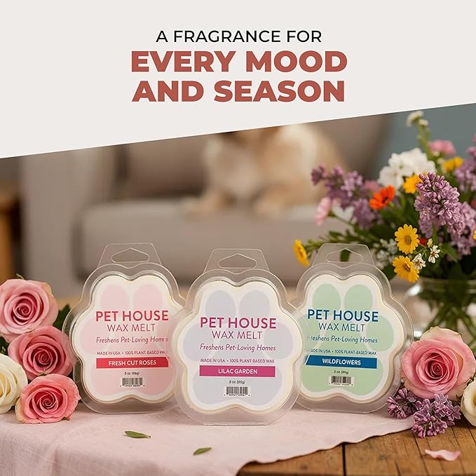 One Fur All Pet House Scented Wax Melts for Warmer - Long-Lasting Pet Friendly Plant Based Soy Wax Melts - Apple Cider Pack of 2
