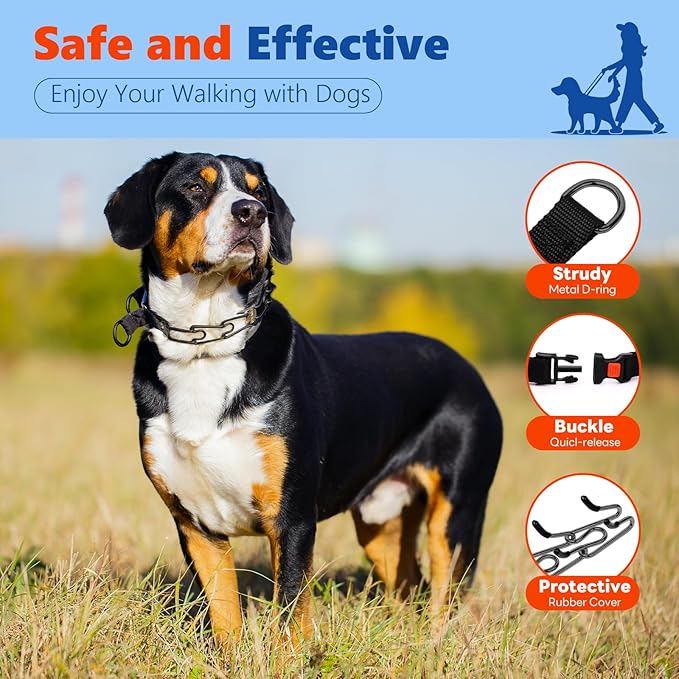 Supet Dog Training Collar, Adjustable Dog Training Collar with Buckle for Small Medium Large Dogs(Packed with One Extra Links)