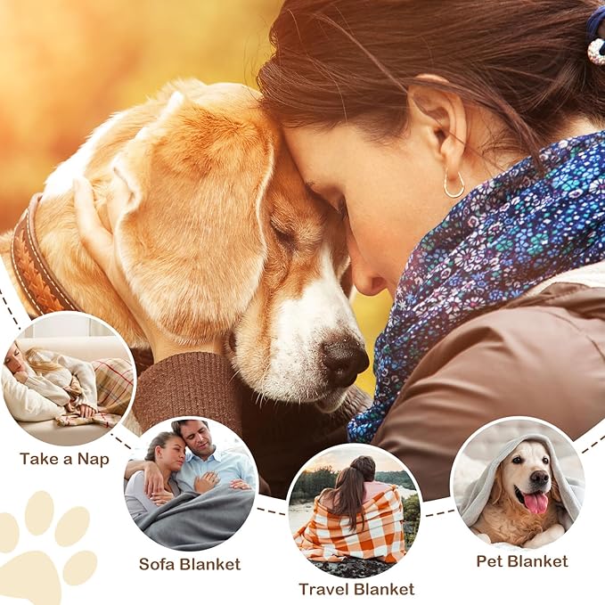 Bemaystar Custom Dog Blanket - Ships Next Day Dog Blankets for Small Dogs Personalized Blanket with Name Personalized Gift for Dogs Cat Kids Friends Couples Name