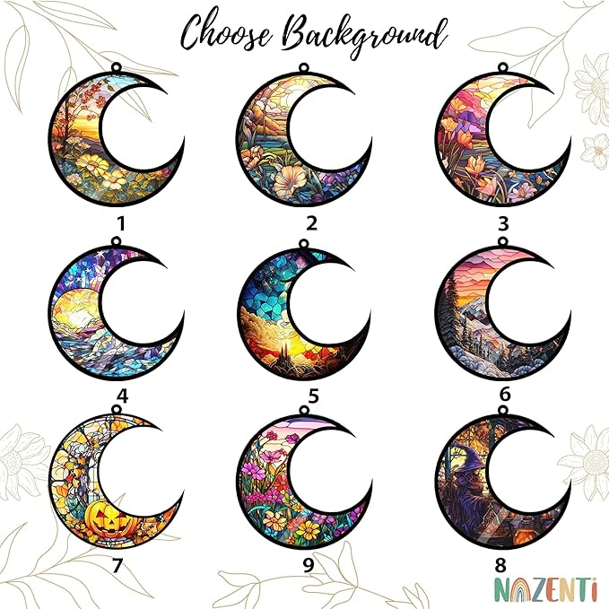 Nazenti Dog Memorial Suncatcher, Personalized Name Dog Breeds Suncatcher, Loss of Pet Sympathy Gift, Stained Glass Light Catcher, Ornament Hang for Pet Christmas Tree, Xmas Gifts