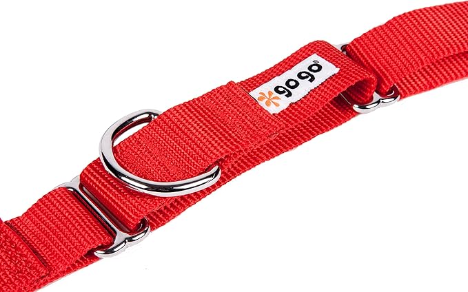 GOGO Pet Products 3/4-Inch Martingale Dog Collar, Medium, Red