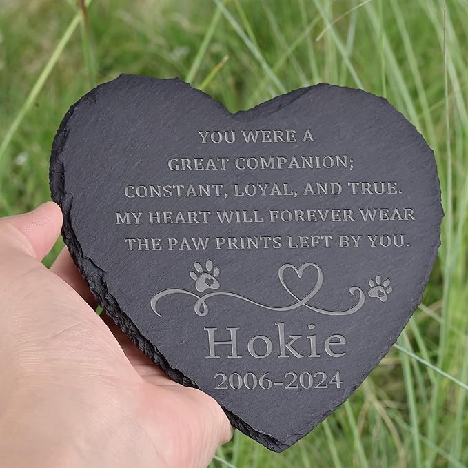 Pet Memorial Gifts, Pet Memorial Stone, Dog Memorial Stone, Dog Memorial Gifts for Loss of Dog, Cat Memorial Gifts, Pet Loss Gifts, Loss of Dog Sympathy Gift, In Memory of Pet - A Great Companion