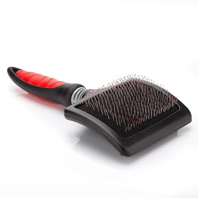 Mikki Dog, Cat, Puppy, Kitten Grooming Soft Pin Slicker Brush -For Knot, Tangle -Lrg-XLrg Pet-XLarge