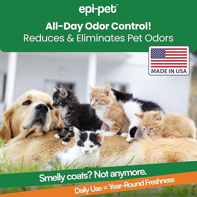 Epi-Pet Veterinary Formulated Dog Hot Spot and Dog Itch Spray, Pet Skin Treatment Spray for Allergies, Deshedding and Redness, Use it as Skin and Coat Conditioner 4 Fl Oz (Pack of 3), Unscented