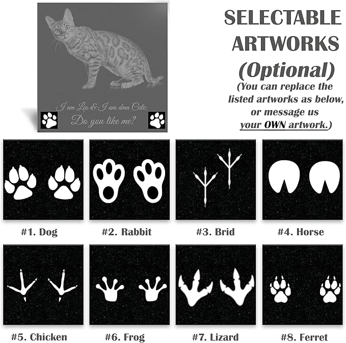 ADFSTONE 16" Pet Memorial Stones Personalized Dog Remembrance Gifts, Customized Cat Picture Grieving Plaque, DIY Gravestone, Custom Sympathy Photo Gift, Animal Grave Markers, Little Tombstones