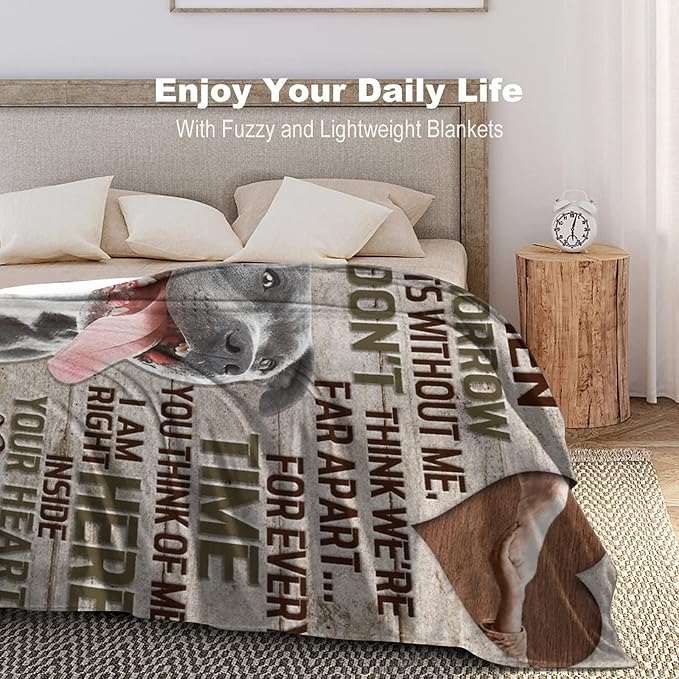 Artsadd Personalized Dog Memorial Blanket with Dog Pictures & Name - Custom Pet Memorial Blanket, Sympathy Remembrance Made in USA