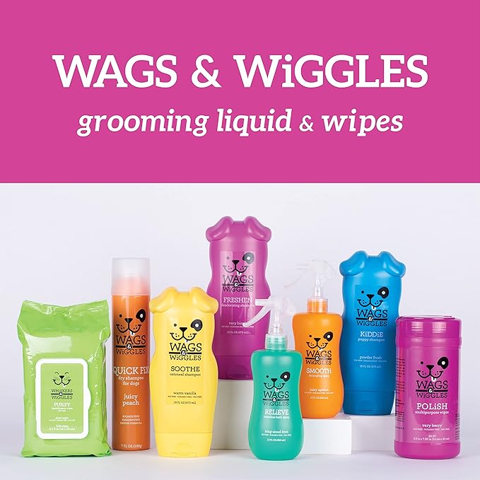 Wags & Wiggles Fragrance Mist for Dogs, Summer Strawberry Scent - Dog Grooming Waterless Spray - Easy and Convenient Way To Freshen Your Pet Without A Bath, 7 Fl Oz