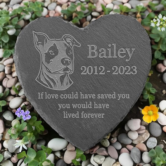 American Staffordshire Terrier Memorial Stone, American Staffordshire Terrier Outdoor Memorial, American Staffordshire Terrier Loss Sympathy Gift, in Memory of American Staffordshire Terrier