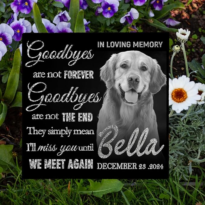 Dog Memorial Gifts for Loss of Dog Sympathy Gift,Dog Memorial Stone,Pet Memorial Gifts,Pet Loss Gifts,Pet Memorial Stones for Dogs Cemetery Decorations for Grave,Cat Memorial (dog passing away gifts)