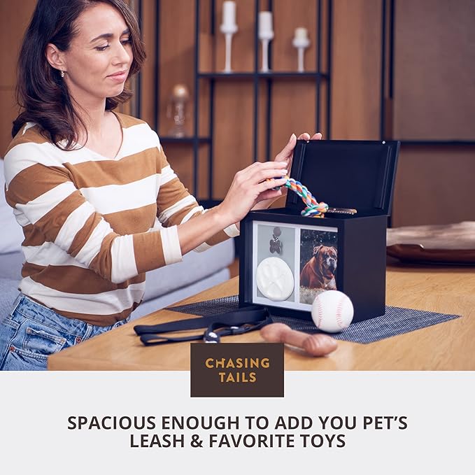 Pet Urns for Dogs - Dog Urns for Ashes, Suitable for All Pets - Includes Paw Print Kit, Picture Frame and Photo Book for a Lasting Tribute and Cherish Precious Memories