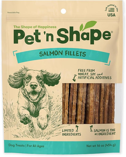 Pet 'n Shape Salmon Fillets, 16 oz - Healthy, Protein Rich Treats for Dogs