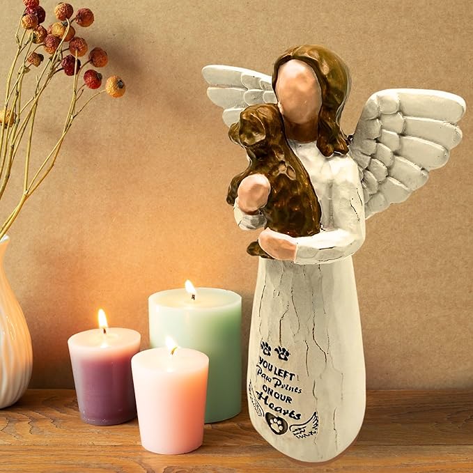 Dog Memorial Gifts for Loss of Dog, Pet Memorial Gifts for Dogs, -Sculpted Hand-Painted Angel Figurines – Loss of Dog Sympathy Gift, Dog Bereavement Gifts, Dog Remembrance Gift, Dog Passing Away Gifts