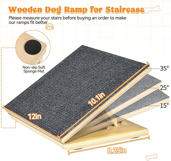 TNELTUEB Upgraded Dog Ramps for Stairs (5)