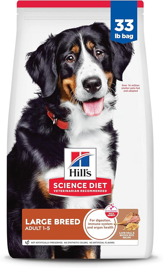 Hill's Science Diet Adult 1-5 Large Breed Recipe Dry Dog Food, Lamb Meal & Brown Rice, 33 lb. Bag