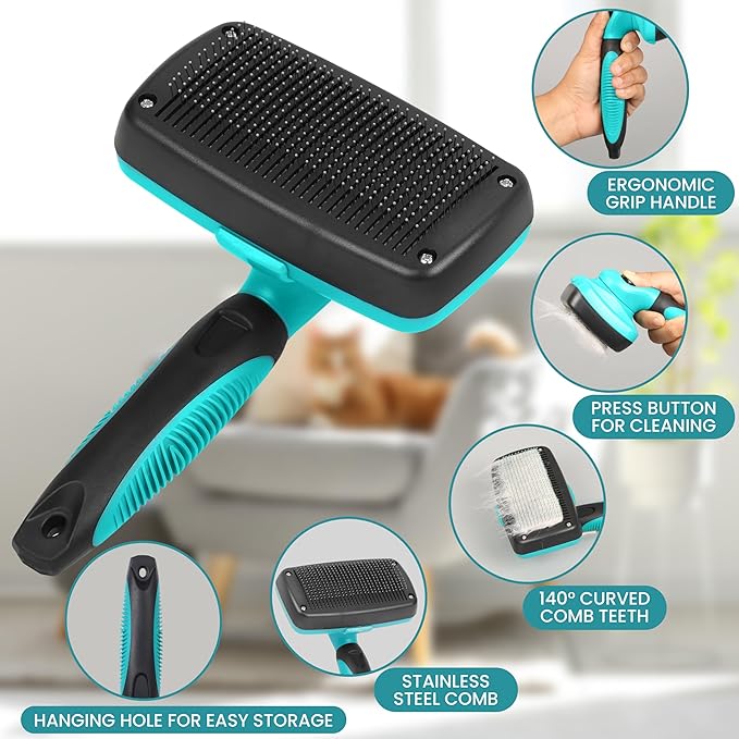 Dog Slicker Brush and Grooming Set of 3