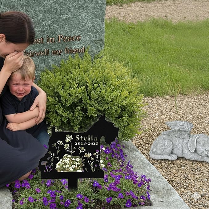 Custom Dog Grave Markers Outdoor, Personalized Pet Grave Marker Stake Dog Memorial, Outdoor Weatherproof Pet Cemetery Sign, Personalized Dog Memorial Gifts for Loss of Dog