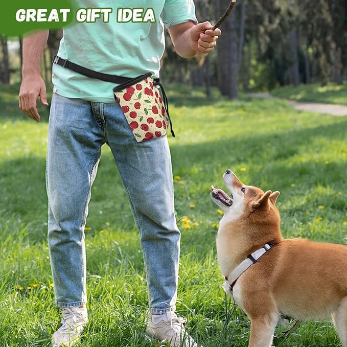 Cherry Animal Walking Snack Container Dog Training Treat Pouch Bag Pet Feed Snack Reward Dog Treat Pouch Pocket Treats for Positive Reinforcement
