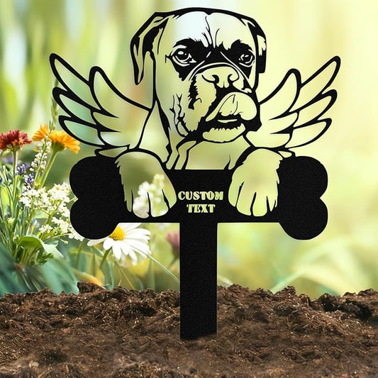 Custom Dog Grave Markers Outdoor, Personalized Pet Grave Marker Stake Dog Memorial, Outdoor Weatherproof Pet Cemetery Sign, Personalized Dog Memorial Gifts for Loss of Dog