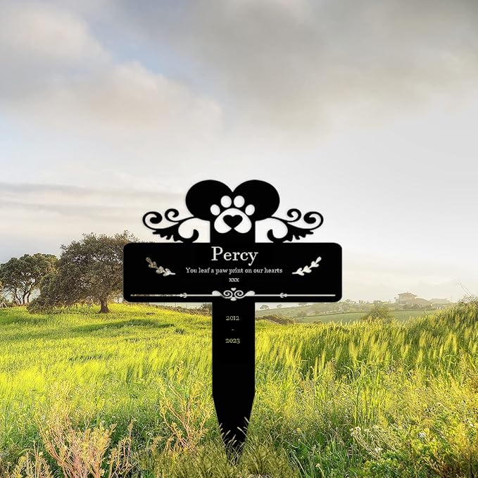 Custom Metal Dog Memorial Stake, Personalized Dog Memorial Stake, Dog Outdoor Grave Marker Metal Garden Stake, Pet Plaque Stake for Garden Yard, Loss of Dog Memorial Gift