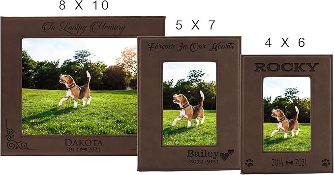 My Personal Memories Custom Personalized Dog Loss Memorial Pet Remembrance Picture Frame (Brown)