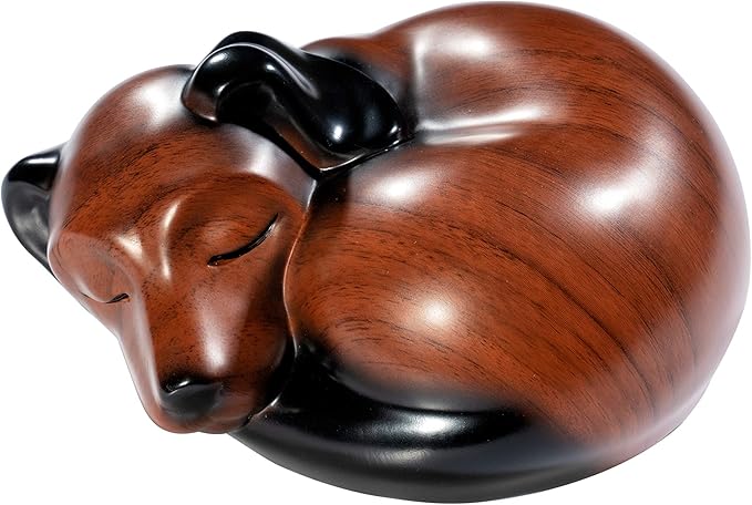 Pet Urns,Sleeping Resin Cremation Dog Urn, Dog Urns for Ashes, Small Animal Urn…