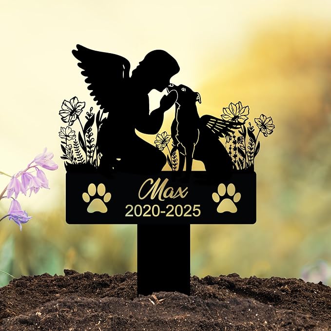 Custom Dog Grave Markers Outdoor | Personalized Pet Graveyard for Pets Owners | Personalized Pet Grave Markers Dog Memorial Headstone
