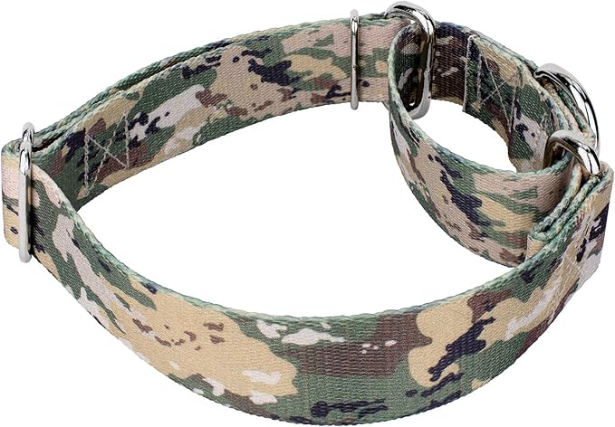 Country Brook Petz - Mountain Viper Camo Martingale Dog Collar - Camouflage Collection Featuring Rugged Designs (1 Inch, Extra Large)