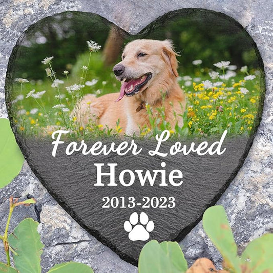 Pet Sympathy Gifts, Dog Memorial Stone, Pet Headstones for Dogs, Personalized Pet Loss Gifts, Dog Memorial Gifts for Loss of Dog, Cat Passing Away Gifts, Bereavement Gifts for Loss of Pet
