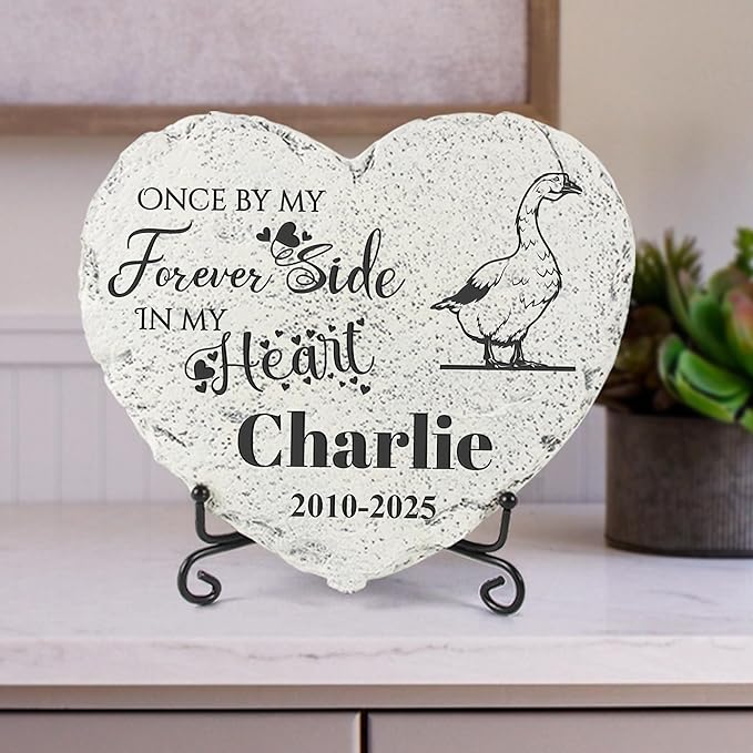 Personalized Pet Memorial Stone - Garden Memorial Stone Customized- Goose Headstone - Goose Tombstone - Garden Stepping Stone - Memorial Plaque Outdoor