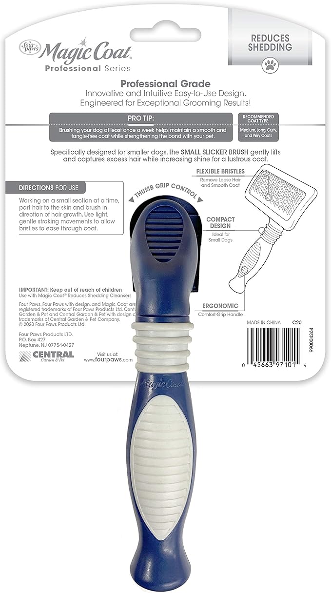 Four Paws Magic Coat Professional Series Grooming Brushes for Dogs & Cats l Trimmers, Nail Clippers, & Brushes Dog & Cat