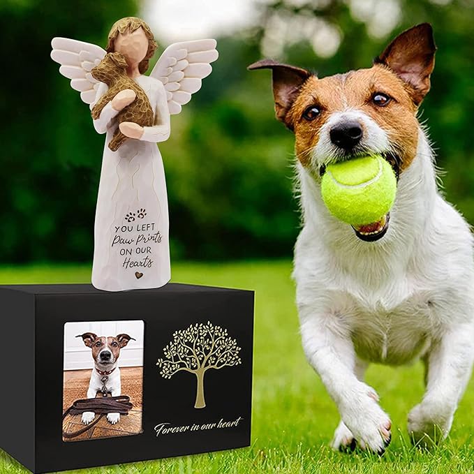 BORLESTA Dog Memorial Gifts for Loss of Dog Sympathy Gift - Pet Memorial Gifts for Dogs, Dogs Mom Gifts for Women, Friendship, Golden Retriever Gifts, Sculpted Hand-Painted Figure