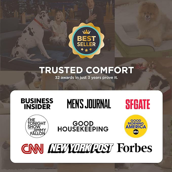 Bedsure L Plus Orthopedic Dog Bed for Large Dogs - Washable Dog Cat Bed Waterproof, L Plus Big Comfort Dogs Couch Sofa with Washable Removable Cover, Pet Bed with Nonskid Bottom, Brown, 38"
