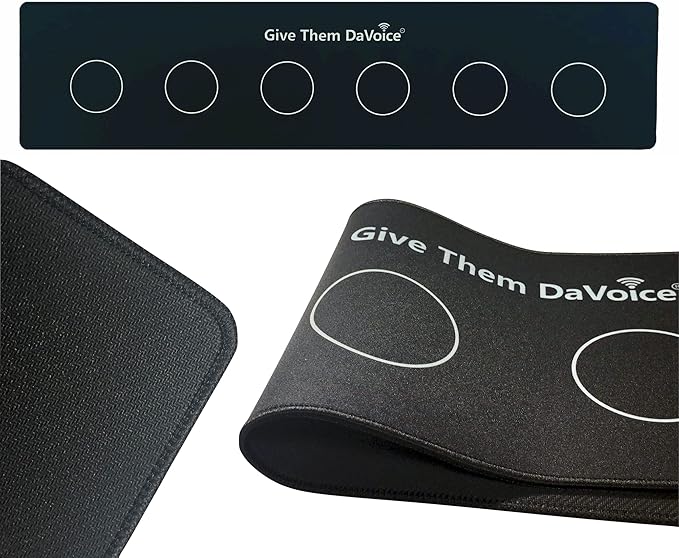 DaVoice Dog Button Mat – 6-Button Placement Pad for Communication and Talking Training (Buttons Not Included)